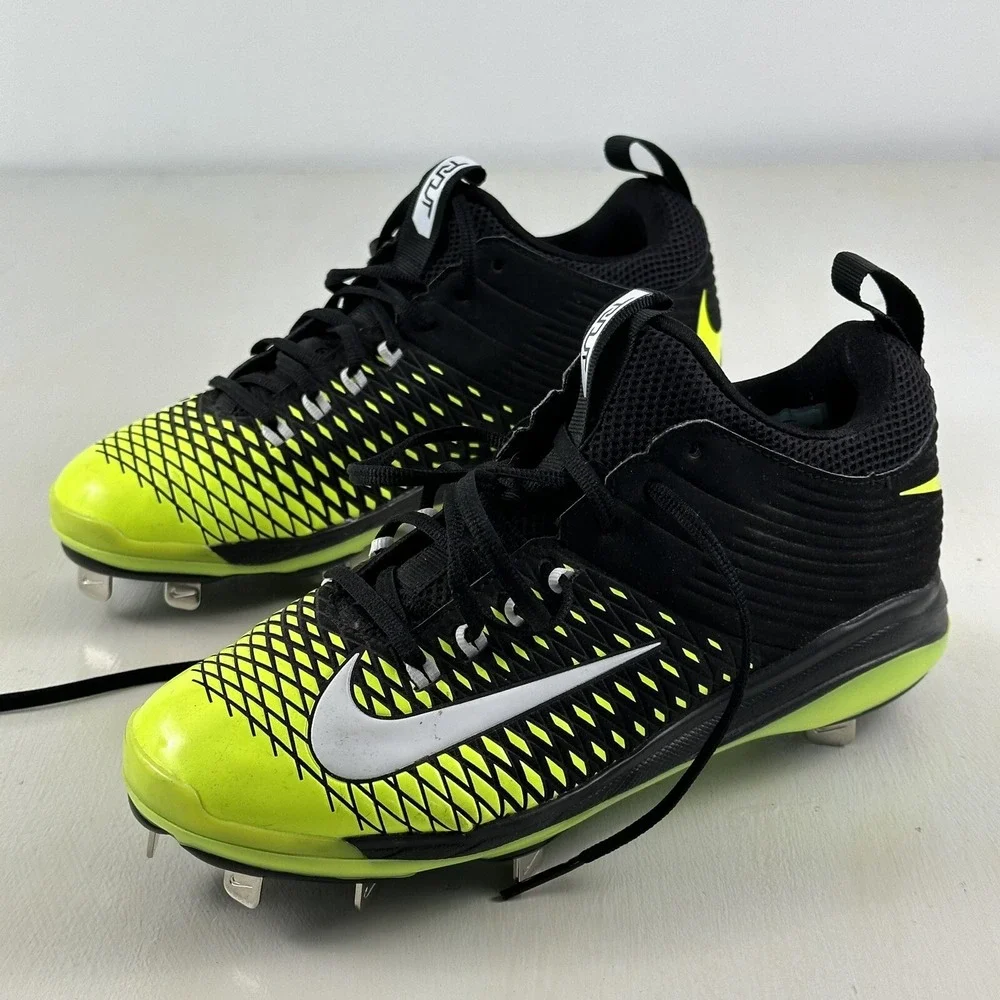New Nike AIR TROUT 2 PRO Shoes Men 7 Black Volt BASEBALL Metal CLEATS 807133-017